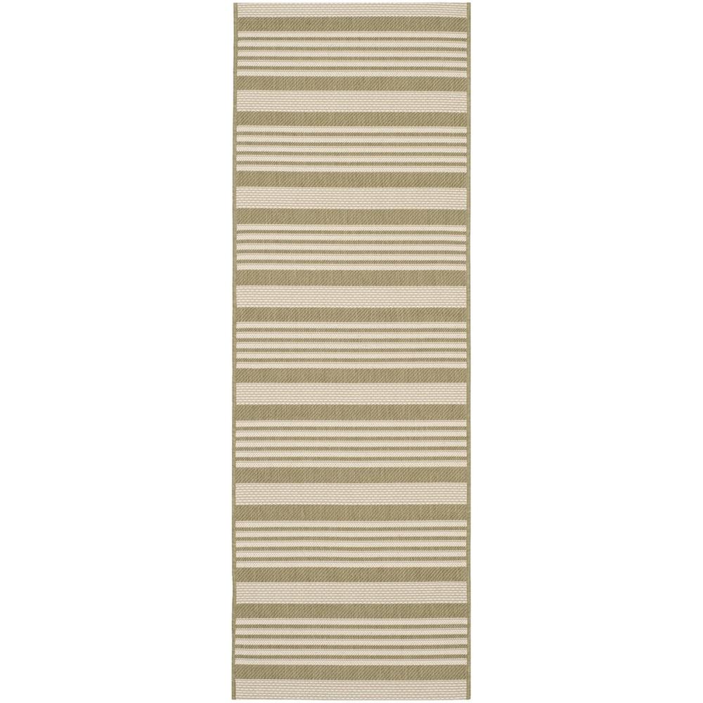 COURTYARD, GREEN / BEIGE, 2'-3" X 6'-7", Area Rug, CY6062-244-27. Picture 1