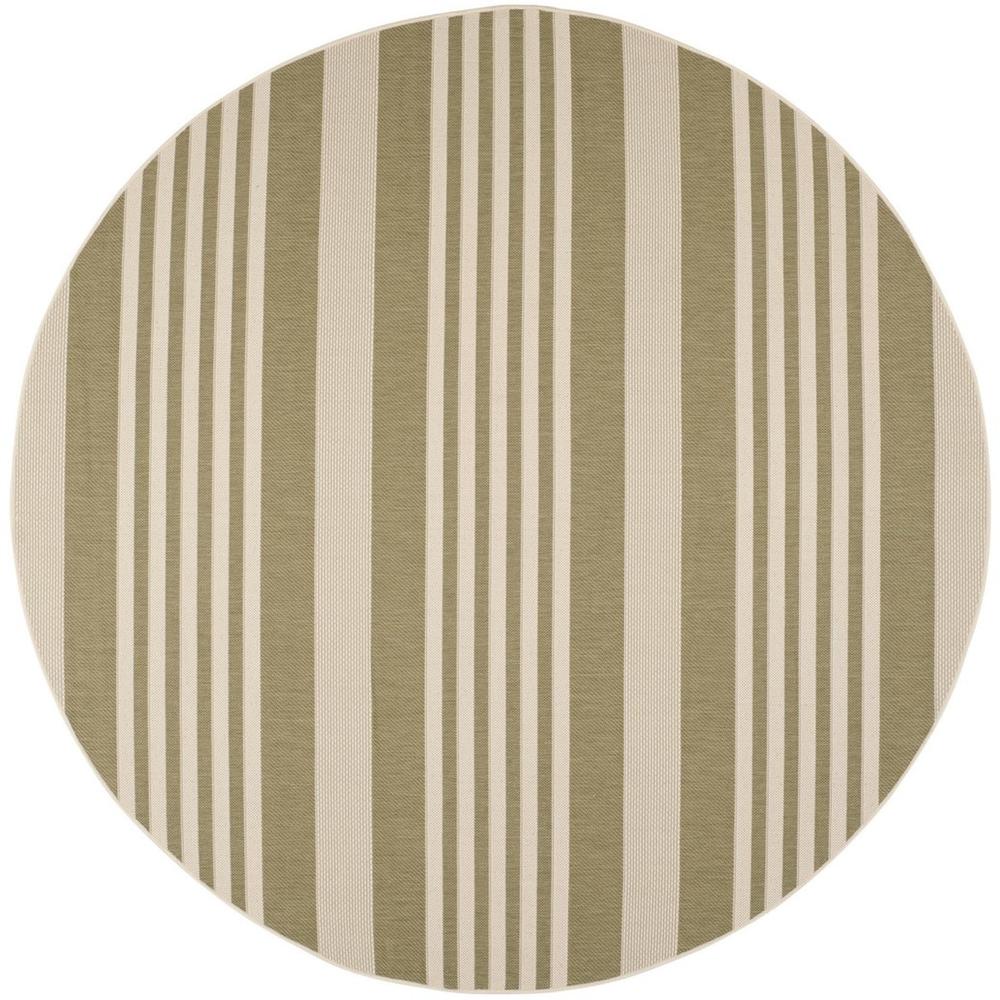 COURTYARD, GREEN / BEIGE, 7'-10" X 7'-10" Round, Area Rug, CY6062-244-8R. Picture 1