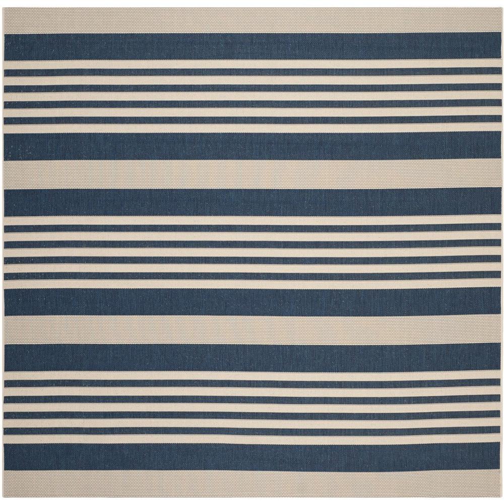 COURTYARD, NAVY / BEIGE, 5'-3" X 5'-3" Square, Area Rug, CY6062-268-5SQ. Picture 1