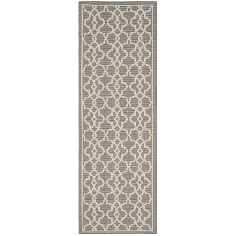 COURTYARD, GREY / BEIGE, 2'-7" X 8'-2", Area Rug. Picture 1