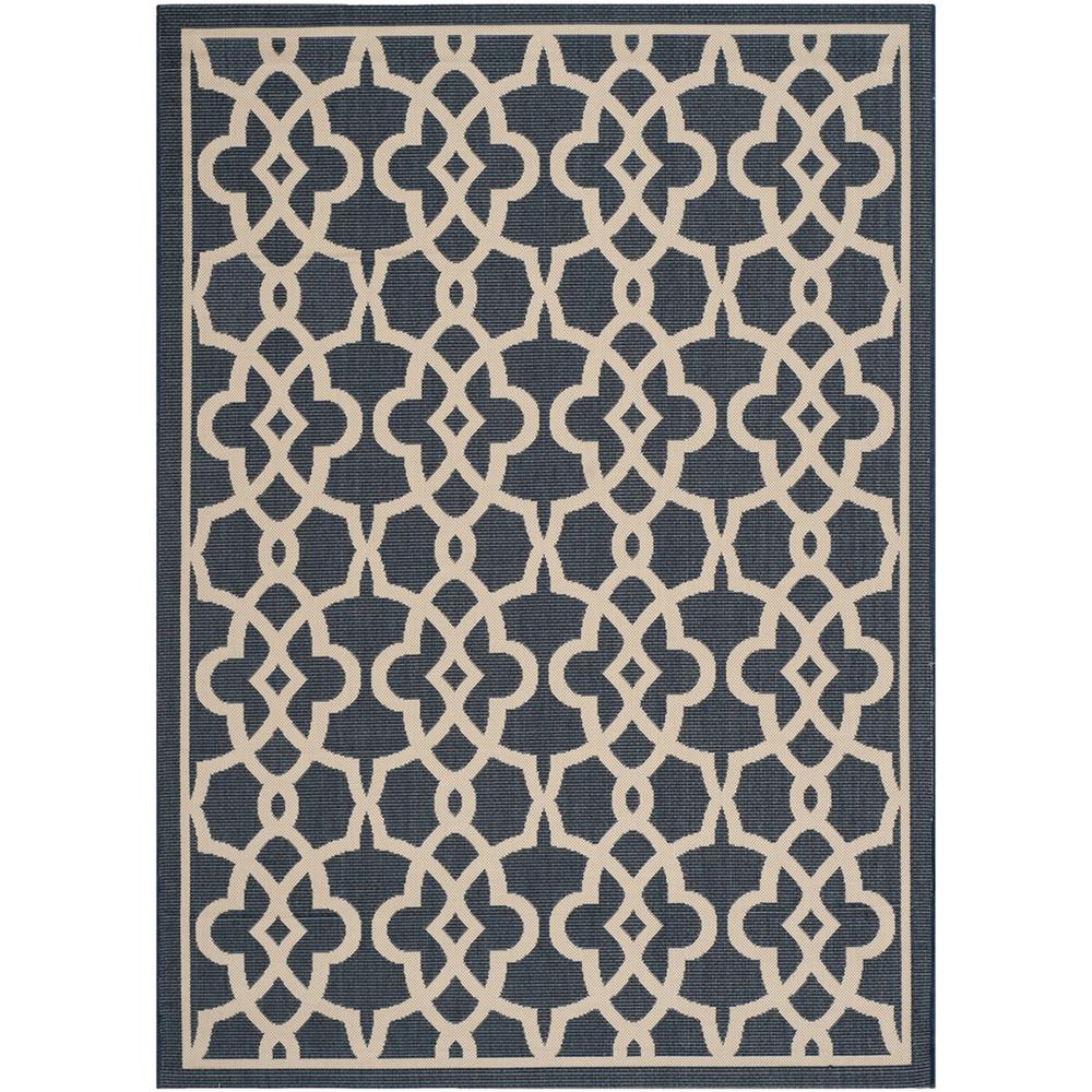 COURTYARD, NAVY / BEIGE, 4' X 5'-7", Area Rug, CY6071-268-4. Picture 1