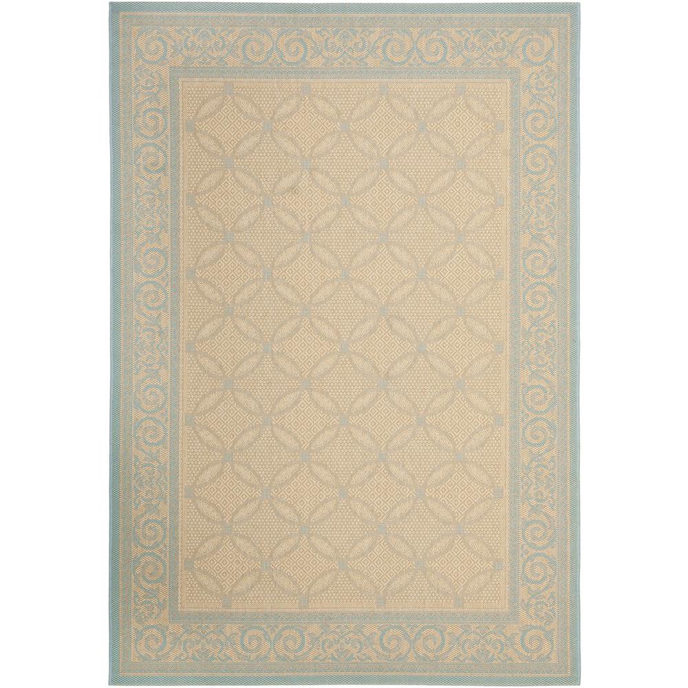 COURTYARD, CREAM / AQUA, 4' X 5'-7", Area Rug, CY6107-15-4. Picture 1