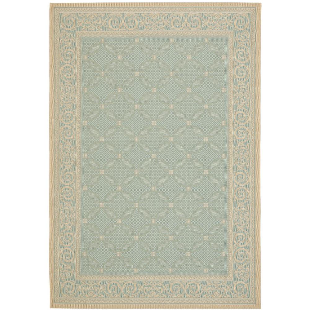 COURTYARD, AQUA / CREAM, 4' X 5'-7", Area Rug, CY6107-25-4. Picture 1