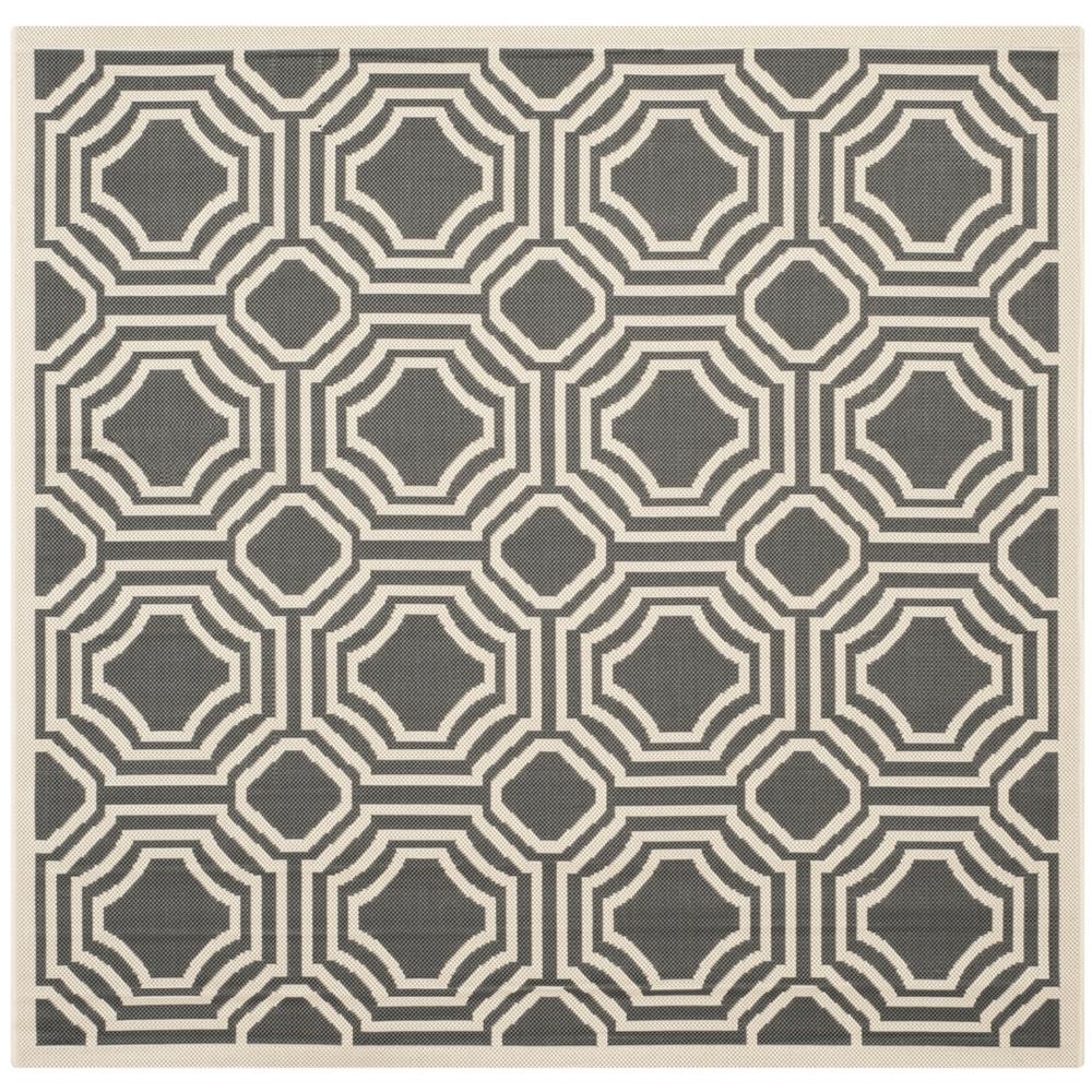 COURTYARD, ANTHRACITE / BEIGE, 5'-3" X 5'-3" Square, Area Rug, CY6112-246-5SQ. Picture 1
