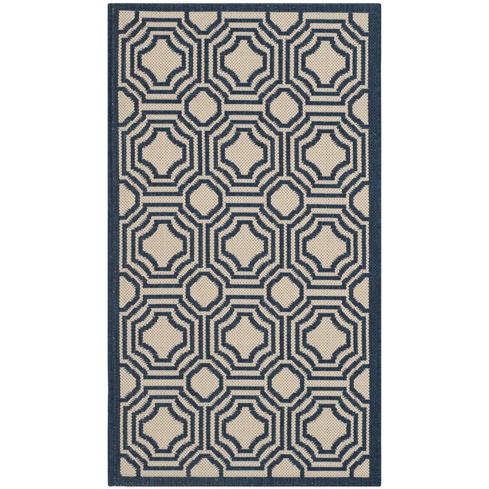 COURTYARD, BEIGE / NAVY, 2' X 3'-7", Area Rug, CY6112-258-2. Picture 1