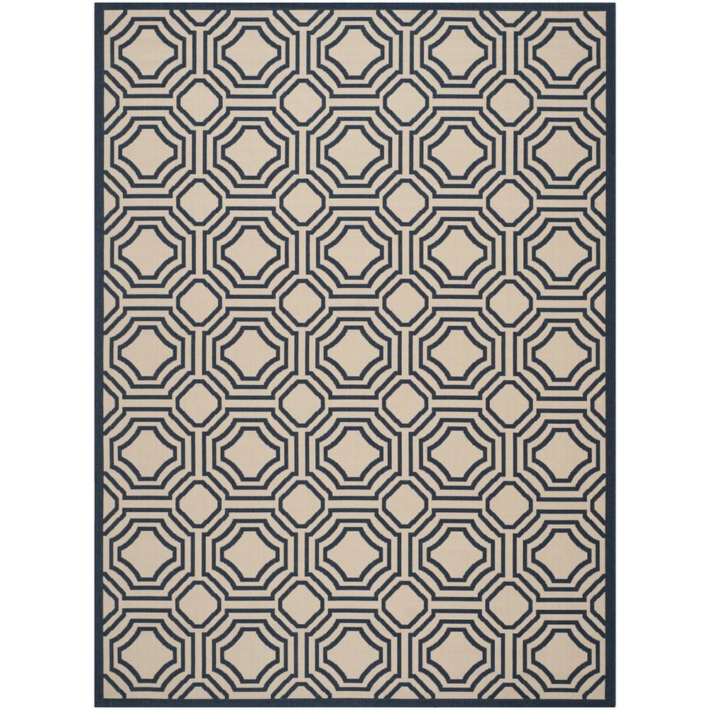 COURTYARD, BEIGE / NAVY, 8' X 11', Area Rug, CY6112-258-8. Picture 1