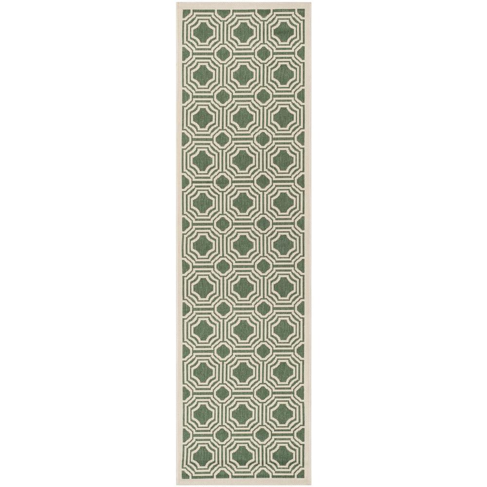 COURTYARD, DARK GREEN / BEIGE, 2'-3" X 8', Area Rug, CY6112-332-28. Picture 1