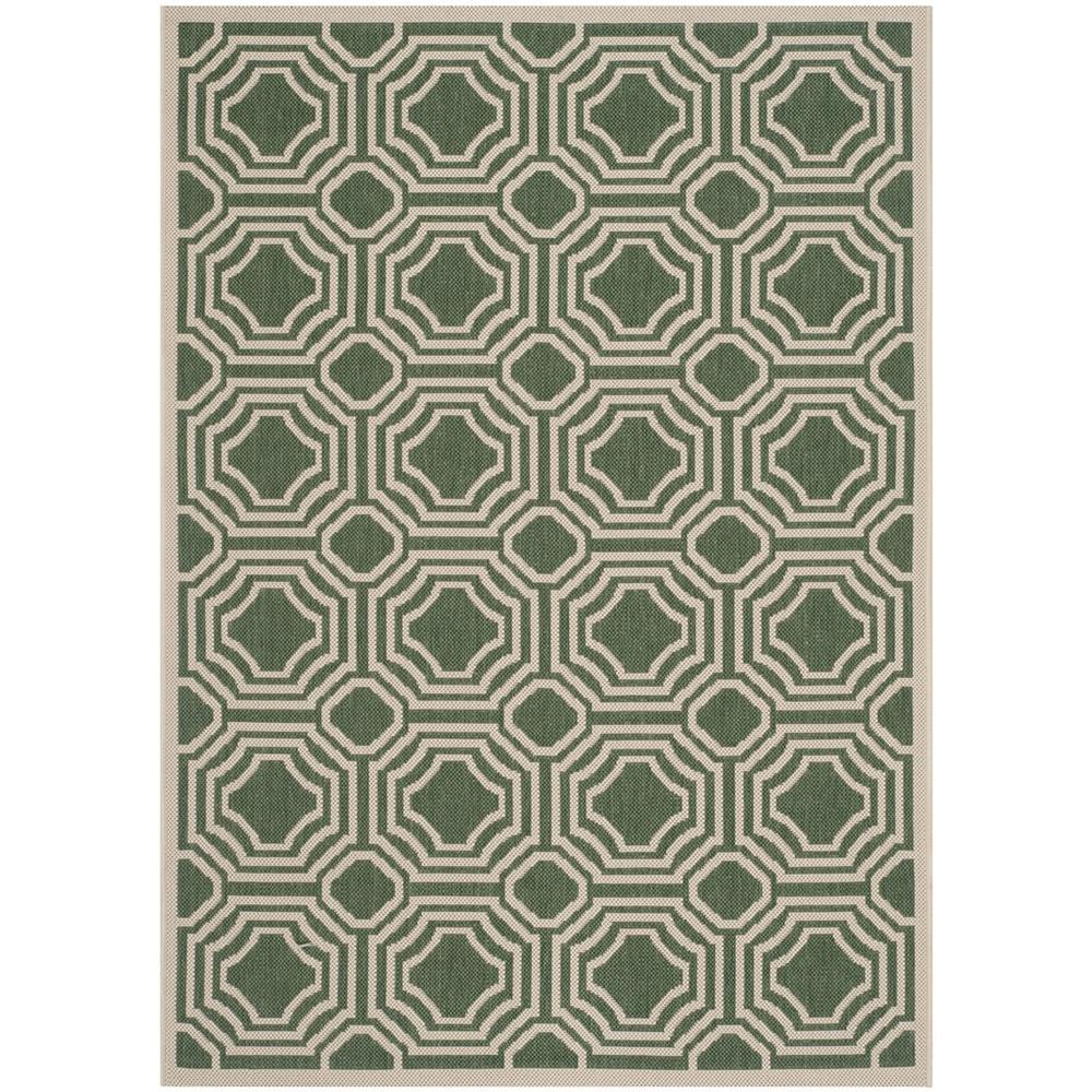 COURTYARD, DARK GREEN / BEIGE, 4' X 5'-7", Area Rug, CY6112-332-4. Picture 1