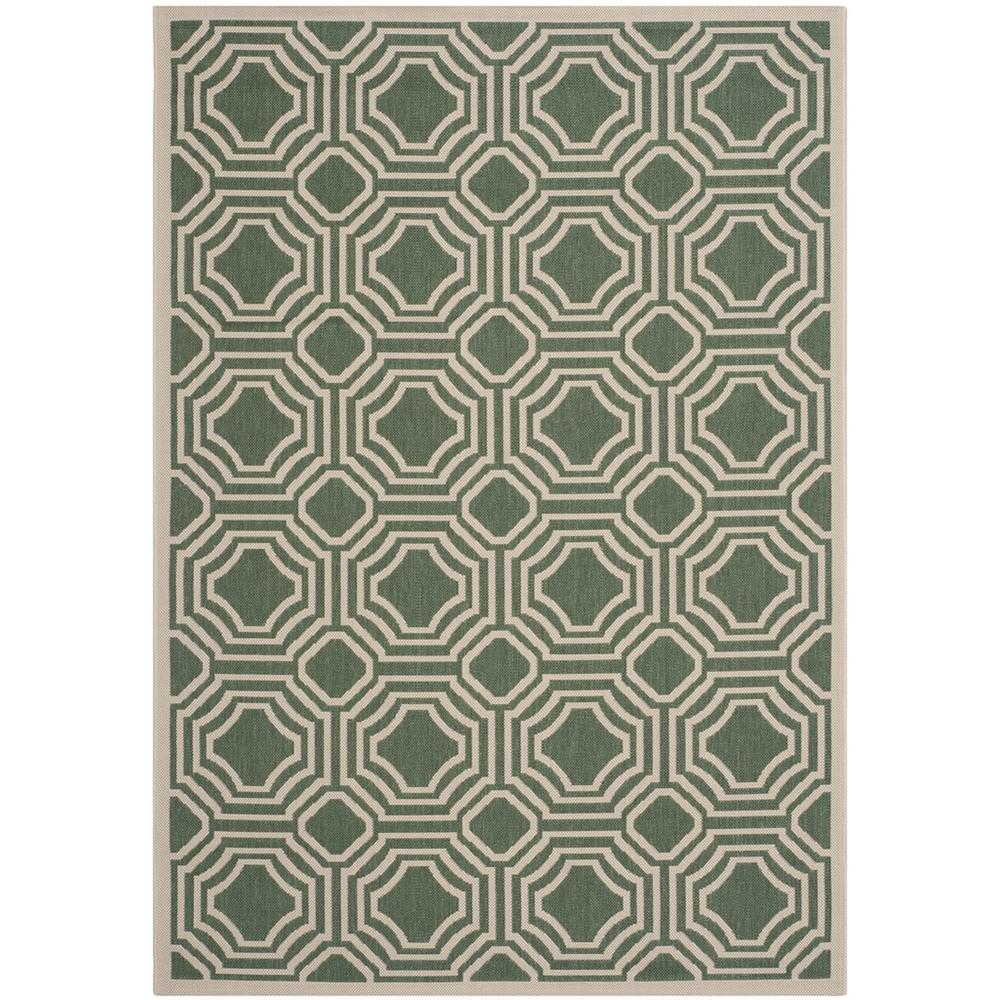 COURTYARD, DARK GREEN / BEIGE, 5'-3" X 7'-7", Area Rug, CY6112-332-5. Picture 1