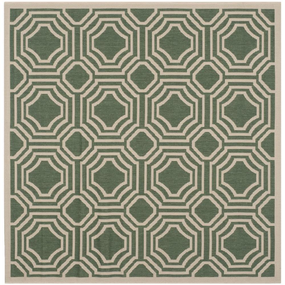 COURTYARD, DARK GREEN / BEIGE, 5'-3" X 5'-3" Square, Area Rug, CY6112-332-5SQ. Picture 1