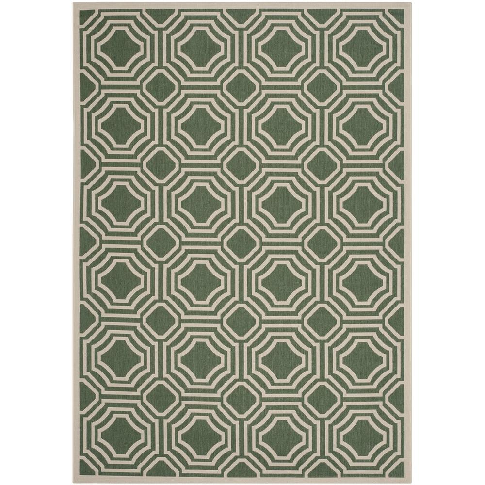 COURTYARD, DARK GREEN / BEIGE, 6'-7" X 9'-6", Area Rug, CY6112-332-6. Picture 1