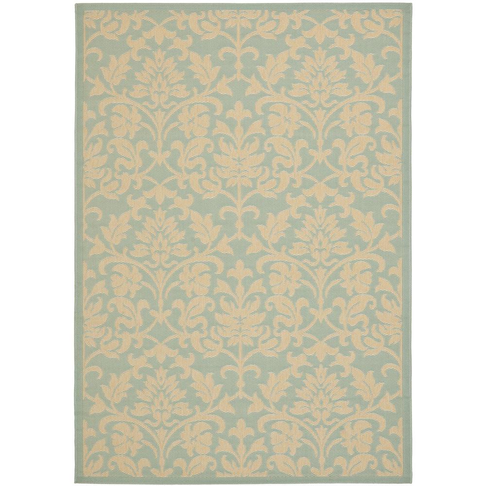 COURTYARD, AQUA / CREAM, 5'-3" X 7'-7", Area Rug, CY6132-25-5. Picture 1