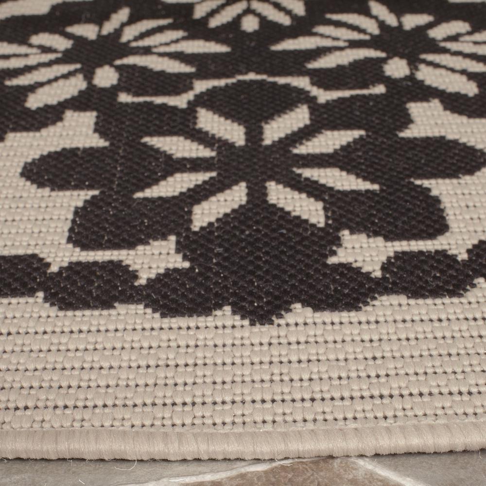 COURTYARD, BEIGE / BLACK, 6'-7" X 6'-7" Round, Area Rug, CY6139-256-7R. Picture 1