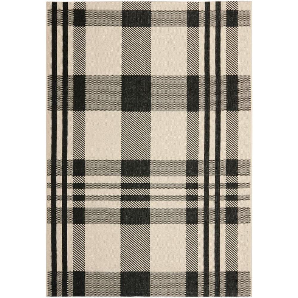 COURTYARD, BLACK / BONE, 4' X 5'-7", Area Rug, CY6201-216-4. Picture 1