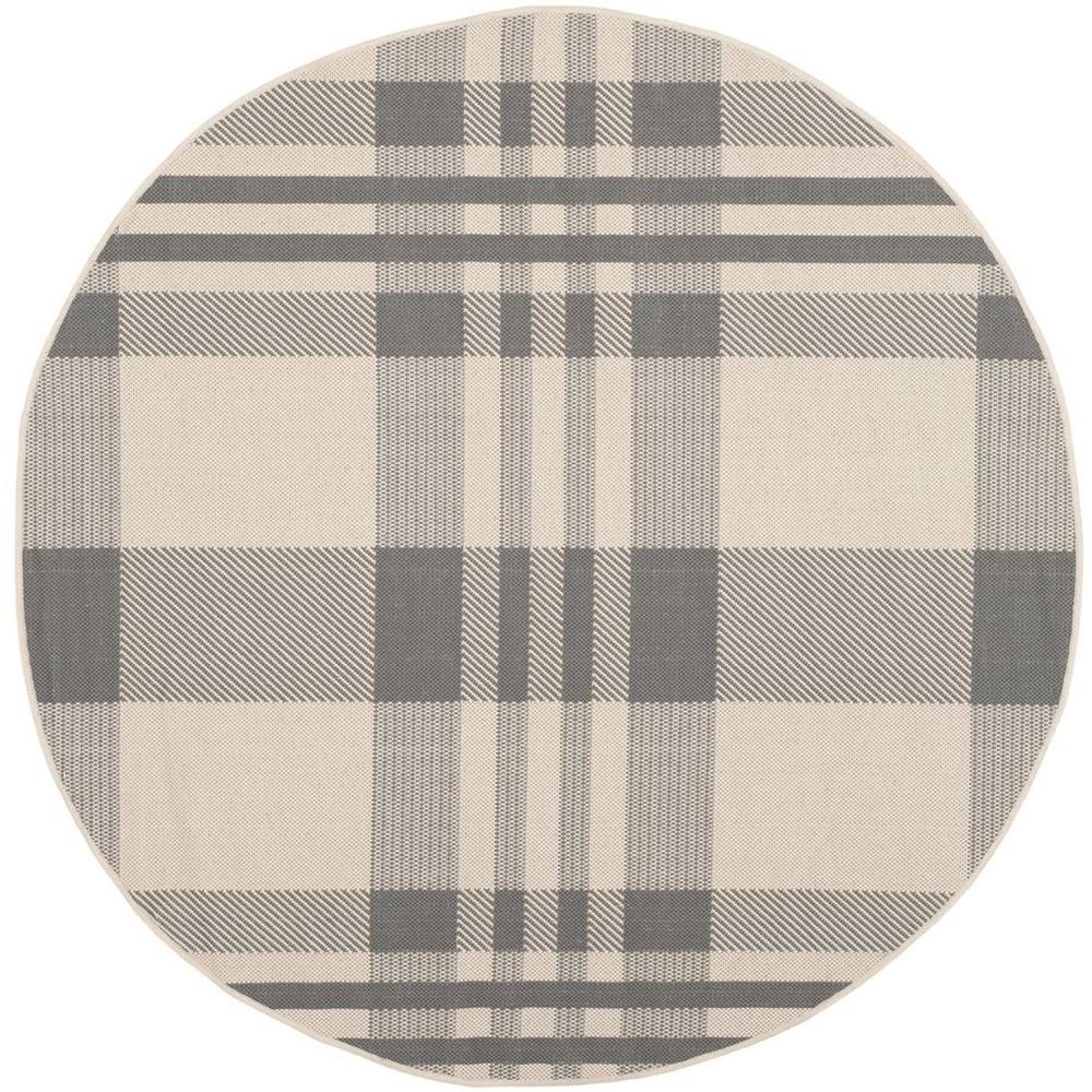 COURTYARD, GREY / BONE, 5'-3" X 5'-3" Round, Area Rug, CY6201-236-5R. Picture 1