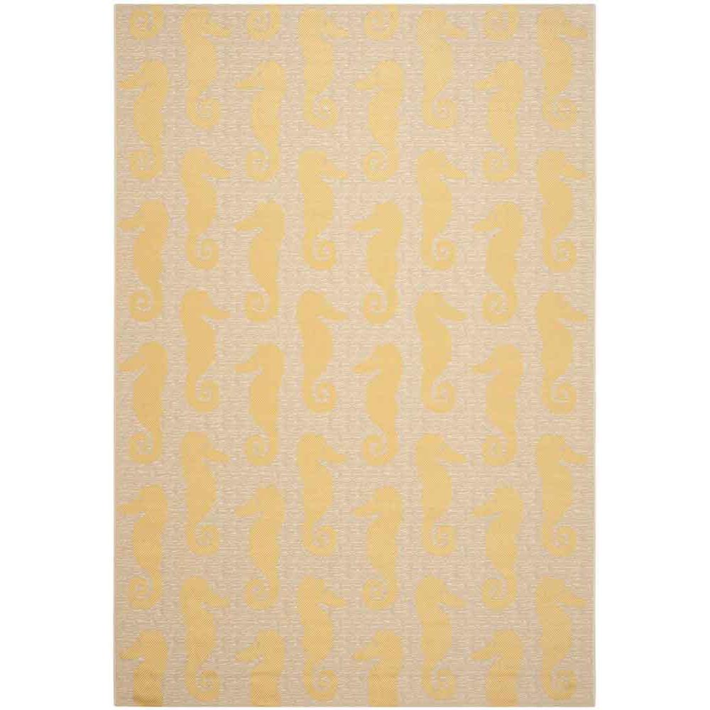COURTYARD, BEIGE / YELLOW, 6'-7" X 9'-6", Area Rug, CY6214-306-6. Picture 1