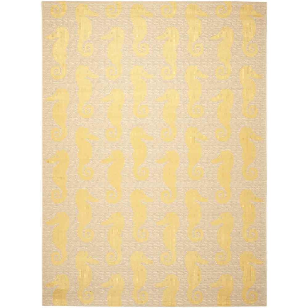 COURTYARD, BEIGE / YELLOW, 5'-3" X 7'-7", Area Rug, CY6214-306-5. Picture 1