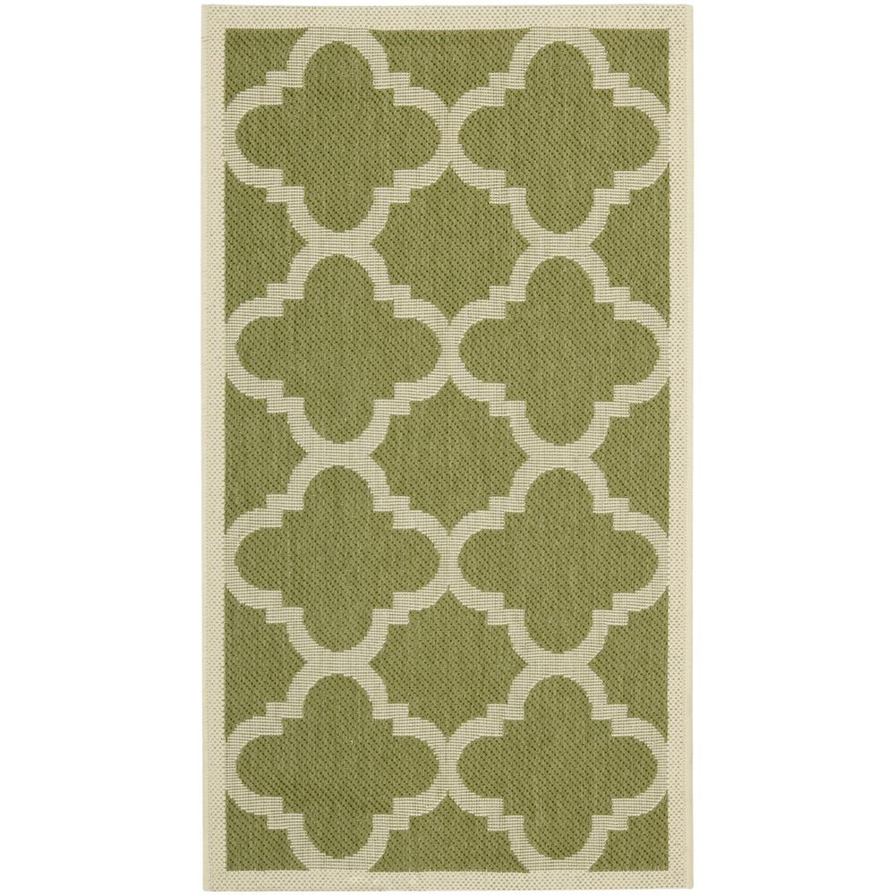 COURTYARD, GREEN / BEIGE, 2' X 3'-7", Area Rug, CY6243-244-2. Picture 1