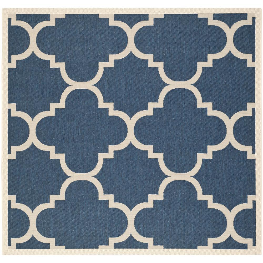 COURTYARD, NAVY / BEIGE, 4' X 4' Square, Area Rug, CY6243-268-4SQ. Picture 1