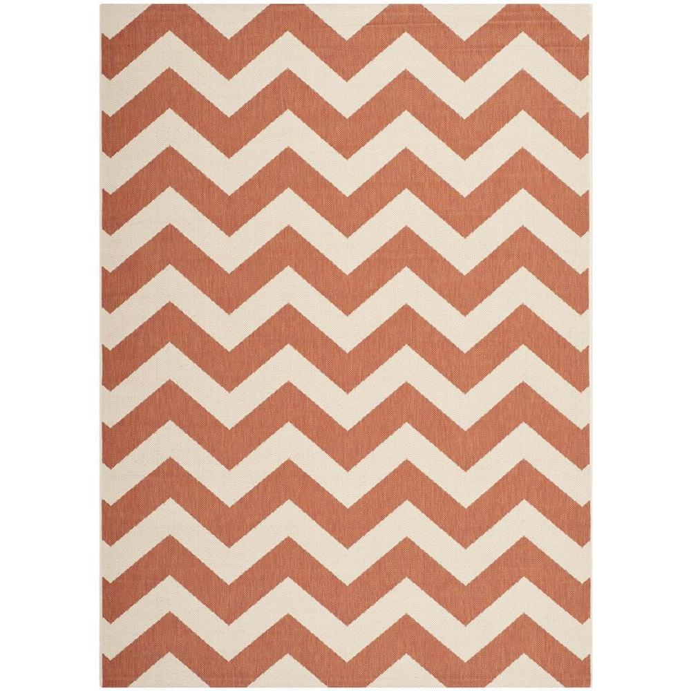 COURTYARD, TERRACOTTA / BEIGE, 5'-3" X 7'-7", Area Rug, CY6244-241-5. Picture 1