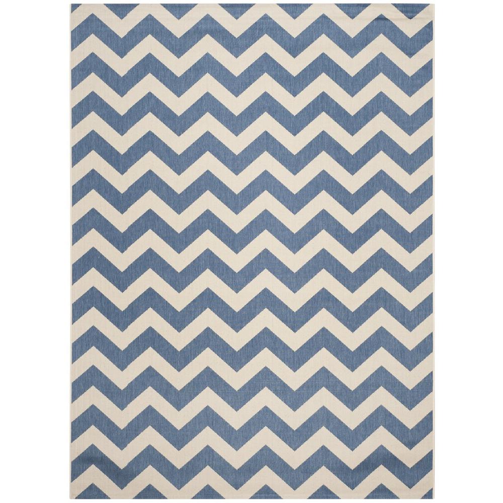 COURTYARD, BLUE / BEIGE, 8' X 11', Area Rug, CY6244-243-8. Picture 1