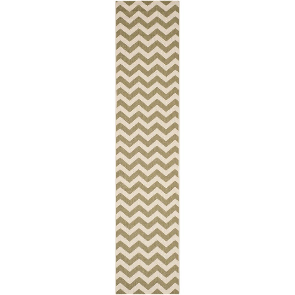 COURTYARD, GREEN / BEIGE, 2'-3" X 10', Area Rug, CY6244-244-210. Picture 1