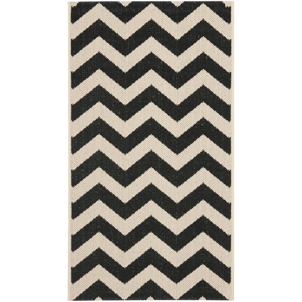 COURTYARD, BLACK / BEIGE, 2' X 3'-7", Area Rug, CY6244-256-2. Picture 1