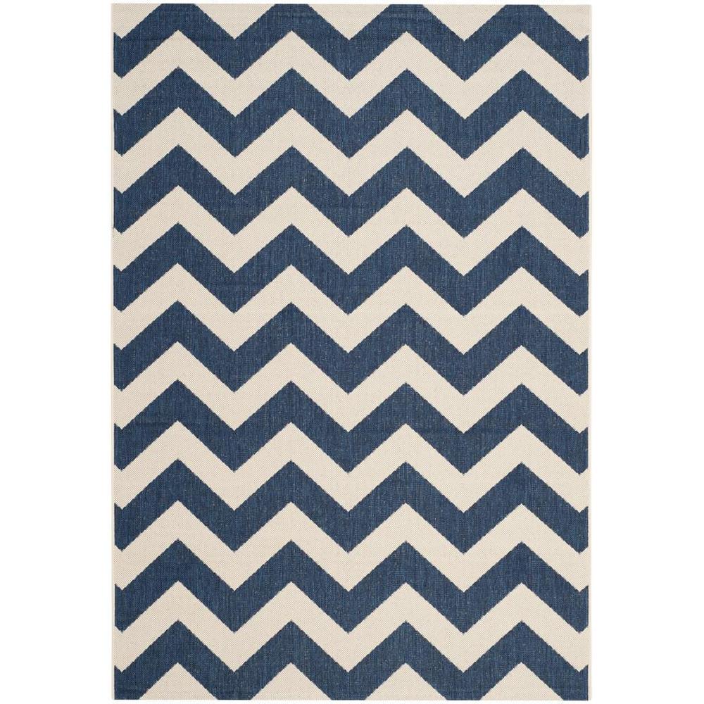 COURTYARD, NAVY / BEIGE, 4' X 5'-7", Area Rug, CY6244-268-4. Picture 1