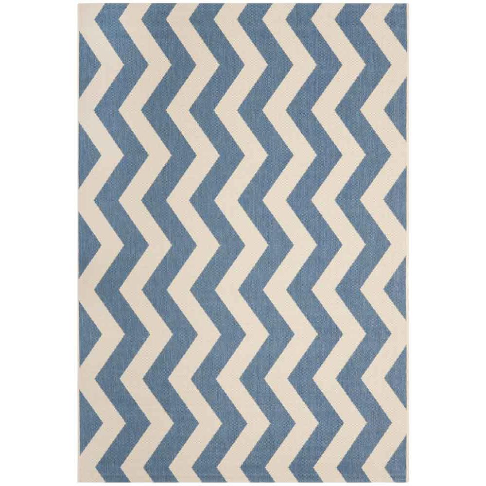 COURTYARD, BLUE / BEIGE, 4' X 5'-7", Area Rug, CY6245-243-4. Picture 1