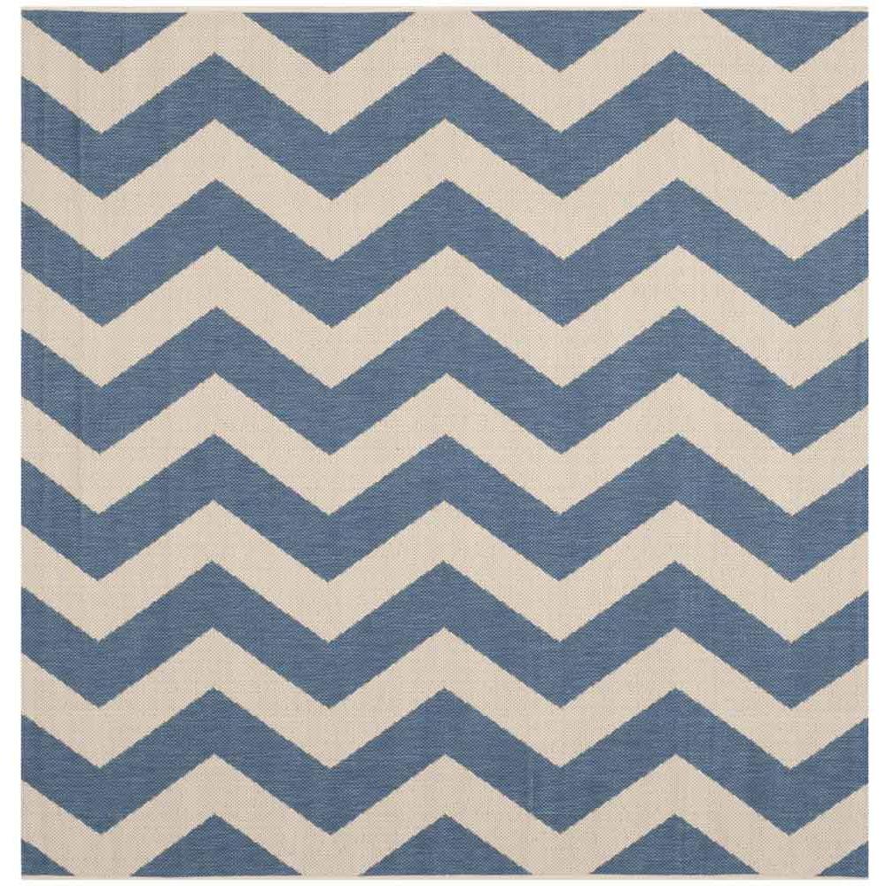 COURTYARD, BLUE / BEIGE, 4' X 4' Square, Area Rug, CY6245-243-4SQ. Picture 1