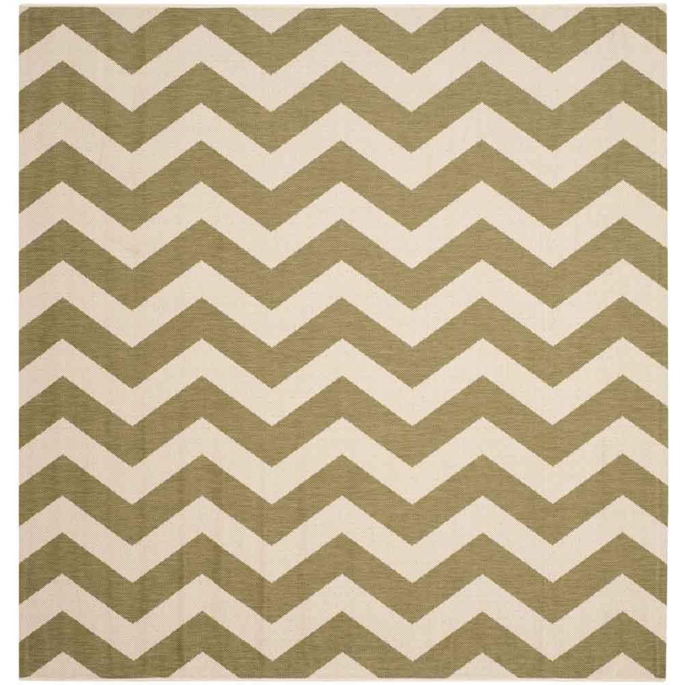 COURTYARD, GREEN / BEIGE, 6'-7" X 6'-7" Square, Area Rug, CY6245-244-7SQ. Picture 1