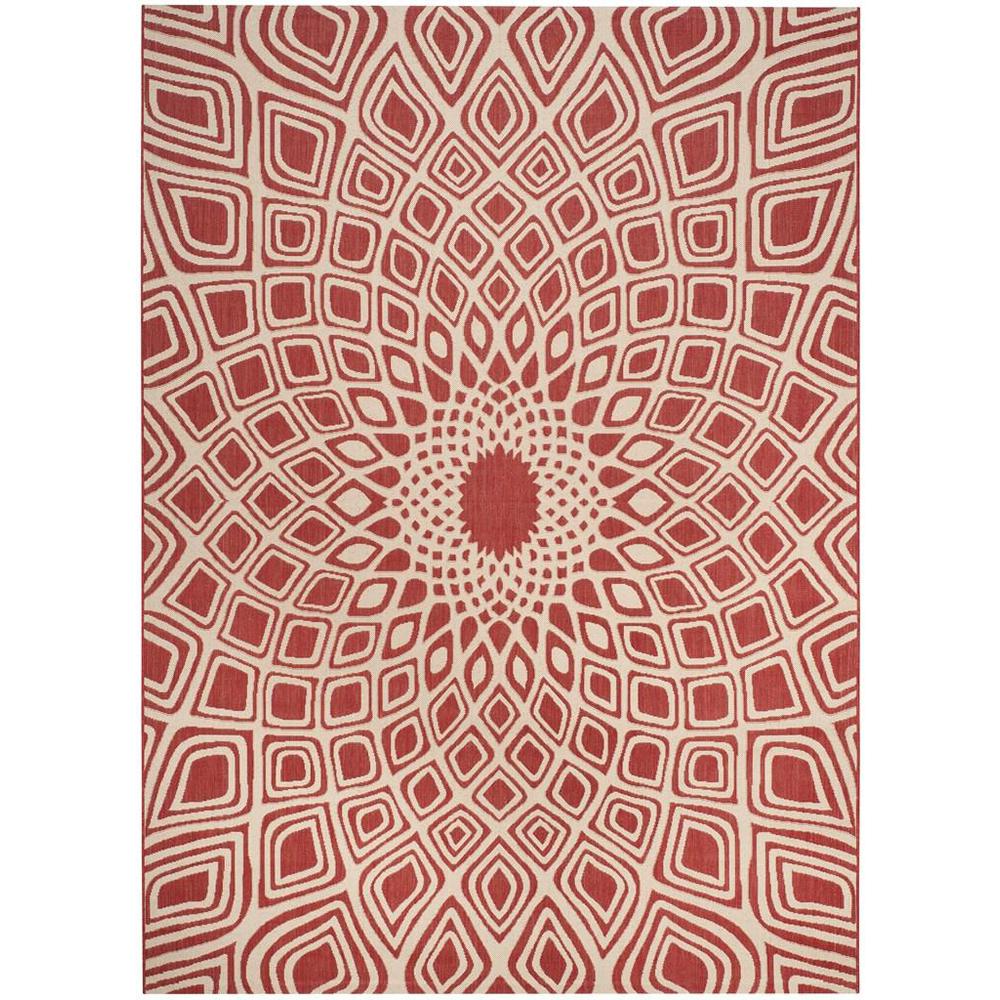 COURTYARD, RED / BEIGE, 8' X 11', Area Rug, CY6616-23821-8. Picture 1
