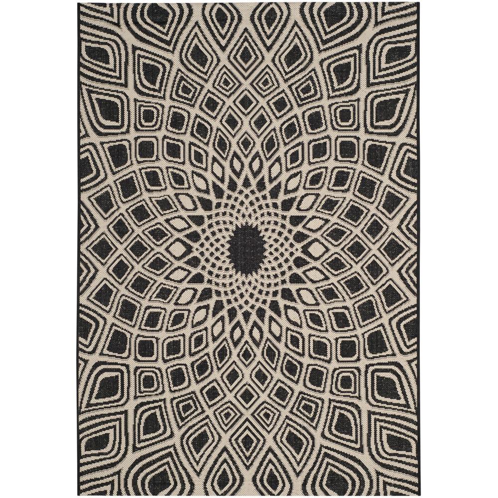 COURTYARD, BLACK / BEIGE, 2' X 3'-7", Area Rug, CY6616-25621-2. Picture 1