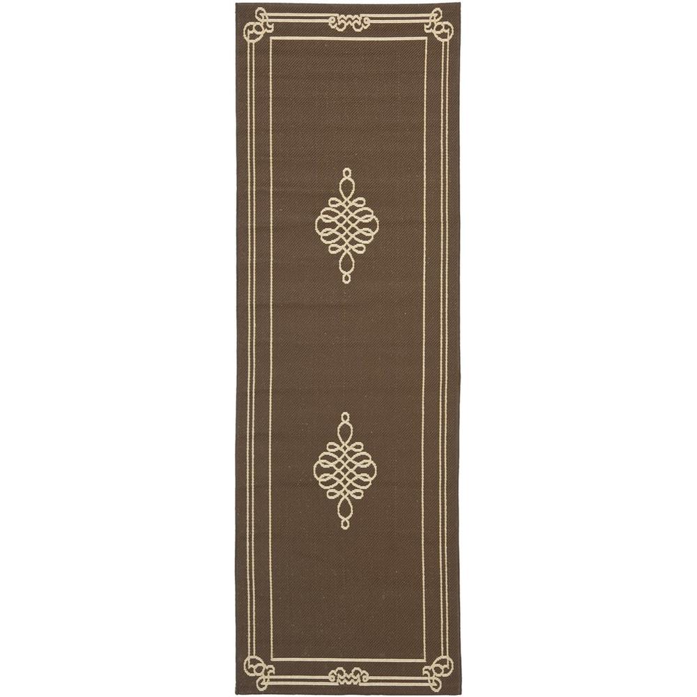 COURTYARD, CHOCOLATE / CREAM, 2'-3" X 6'-7", Area Rug, CY6788-204-27. Picture 1