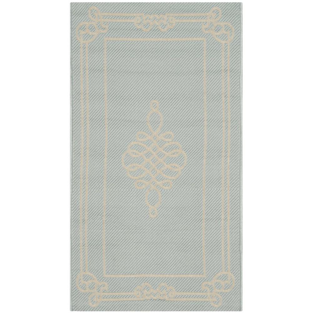 COURTYARD, AQUA / CREAM, 2' X 3'-7", Area Rug, CY6788-25-2. Picture 1