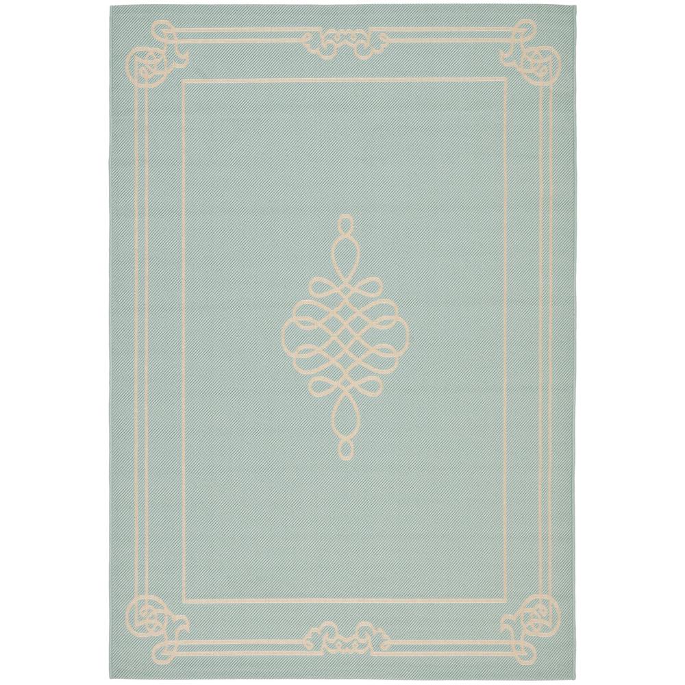 COURTYARD, AQUA / CREAM, 2'-3" X 6'-7", Area Rug, CY6788-25-27. Picture 1