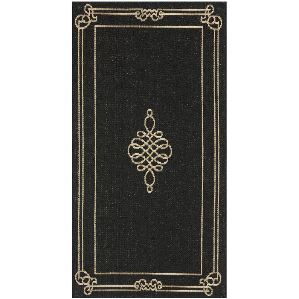 COURTYARD, BLACK / CREME, 2' X 3'-7", Area Rug, CY6788-26-2. Picture 1