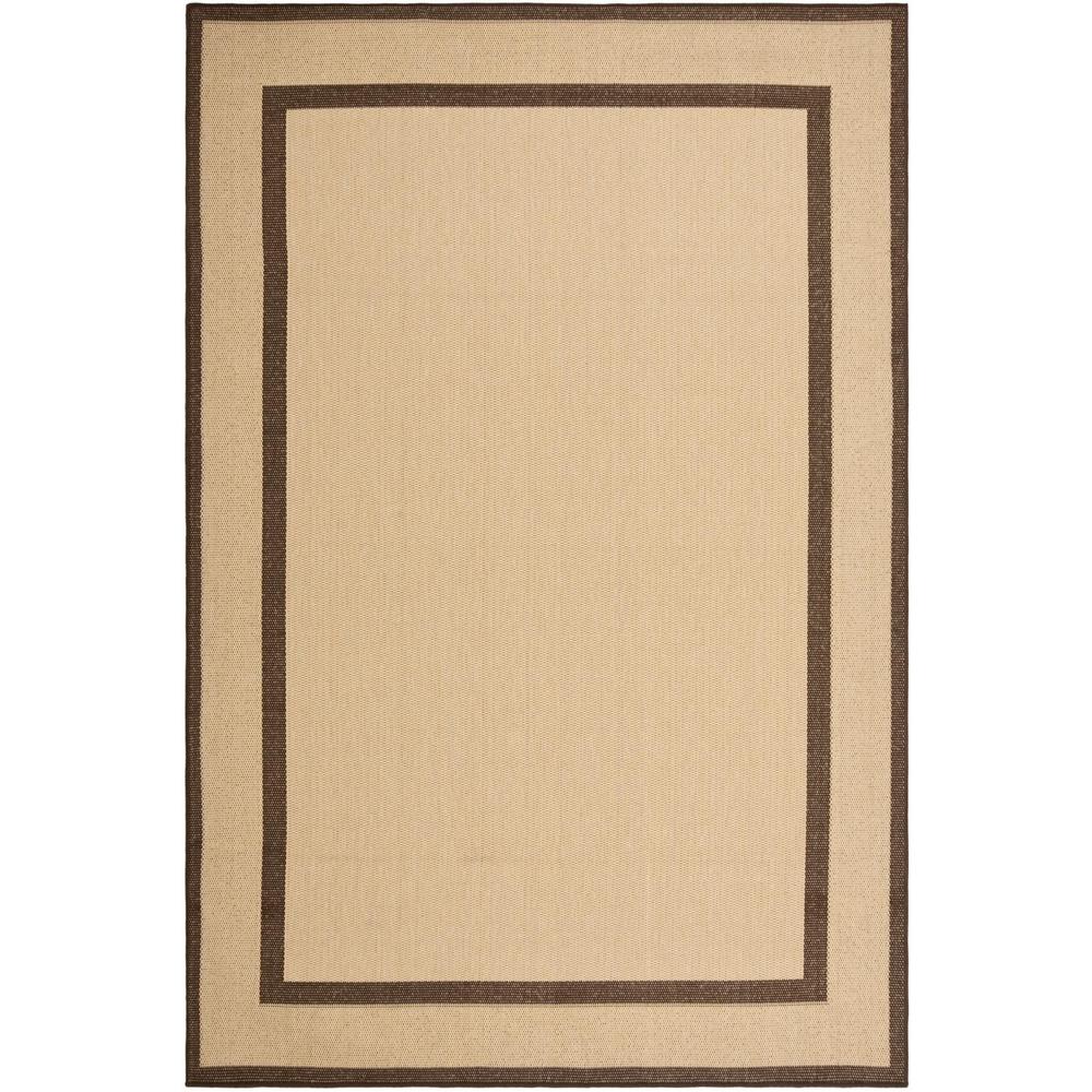 COURTYARD, NATURAL / CHOCOLATE, 6'-7" X 9'-6", Area Rug, CY6822-402-6. Picture 1