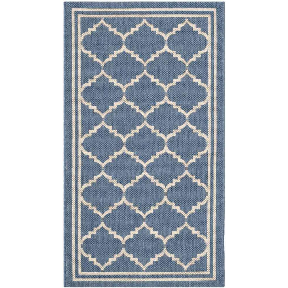 COURTYARD, BLUE / BEIGE, 2' X 3'-7", Area Rug, CY6889-243-2. Picture 1