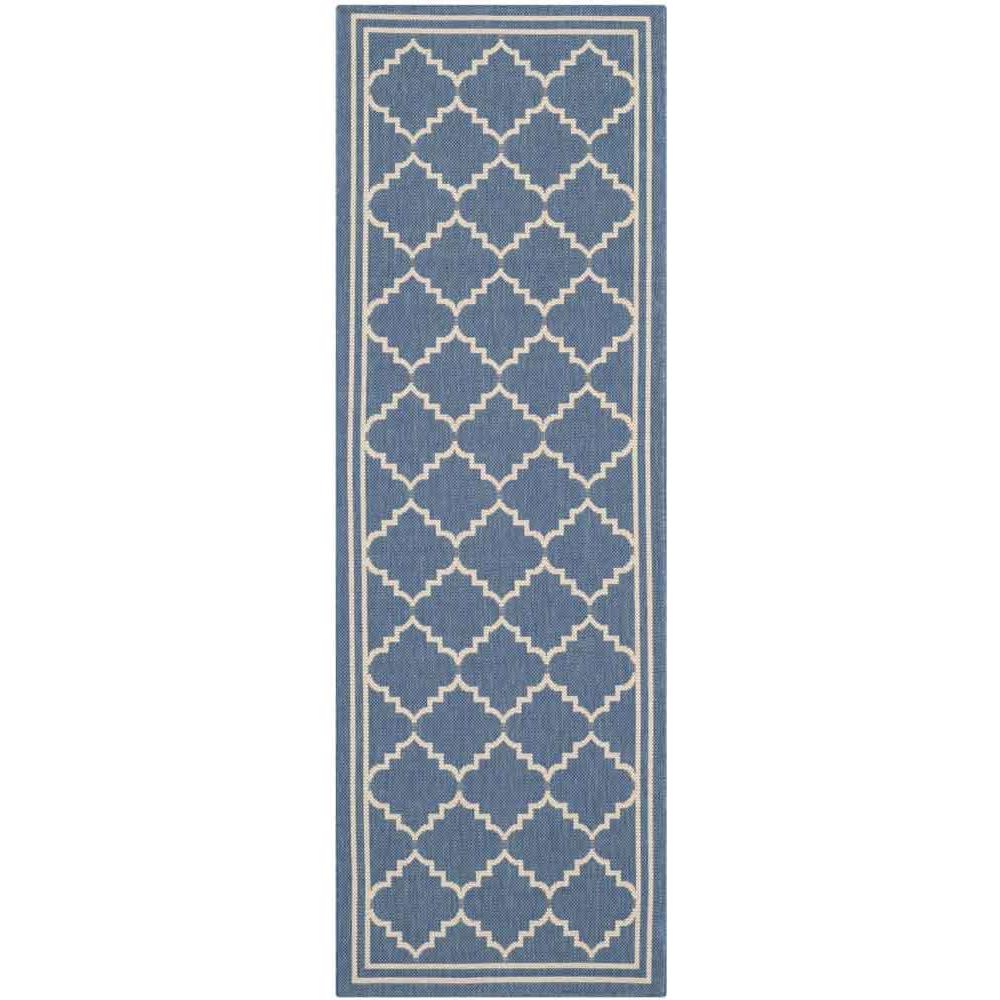 COURTYARD, BLUE / BEIGE, 2'-3" X 10', Area Rug, CY6889-243-210. Picture 1