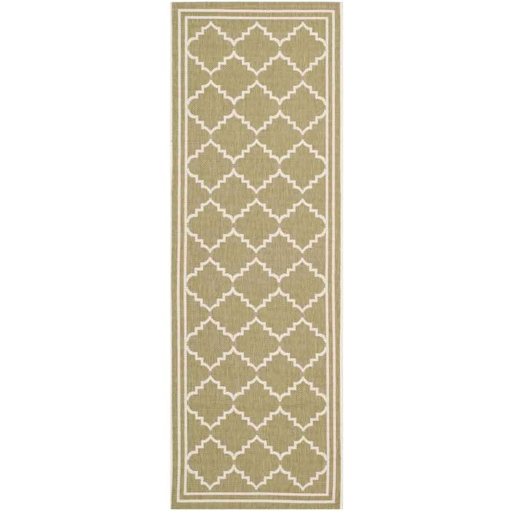 COURTYARD, GREEN / BEIGE, 2'-3" X 10', Area Rug, CY6889-244-210. Picture 1