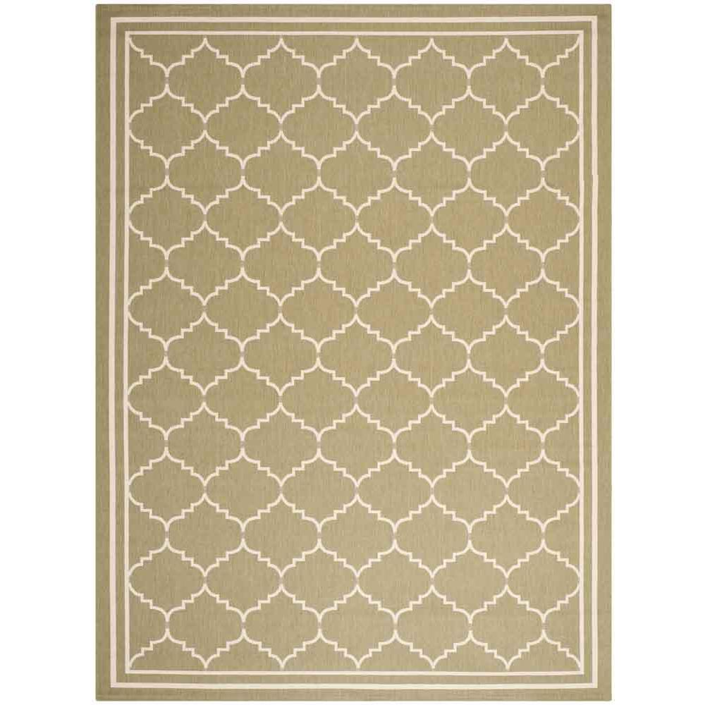 COURTYARD, GREEN / BEIGE, 8' X 11', Area Rug, CY6889-244-8. Picture 1