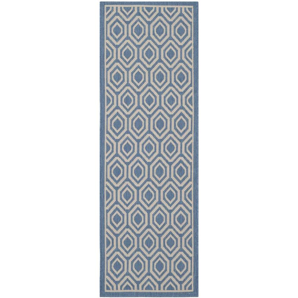 COURTYARD, BLUE / BEIGE, 2'-3" X 6'-7", Area Rug, CY6902-243-27. Picture 1