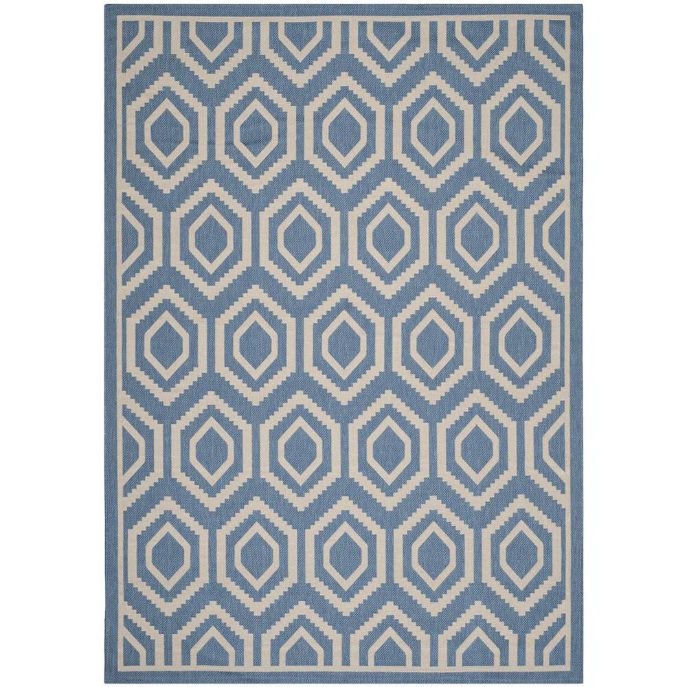 COURTYARD, BLUE / BEIGE, 5'-3" X 7'-7", Area Rug, CY6902-243-5. Picture 1