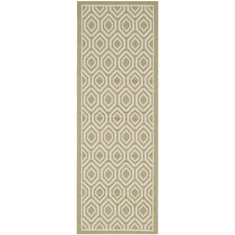 COURTYARD, GREEN / BEIGE, 2'-3" X 6'-7", Area Rug, CY6902-244-27. Picture 1