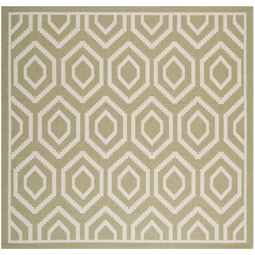 COURTYARD, GREEN / BEIGE, 7'-10" X 7'-10" Square, Area Rug, CY6902-244-8SQ. Picture 1