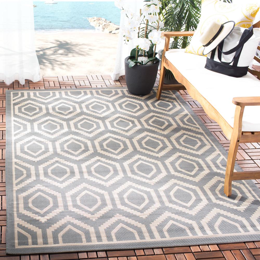 COURTYARD, ANTHRACITE / BEIGE, 5'-3" X 7'-7", Area Rug, CY6902-246-5. Picture 5