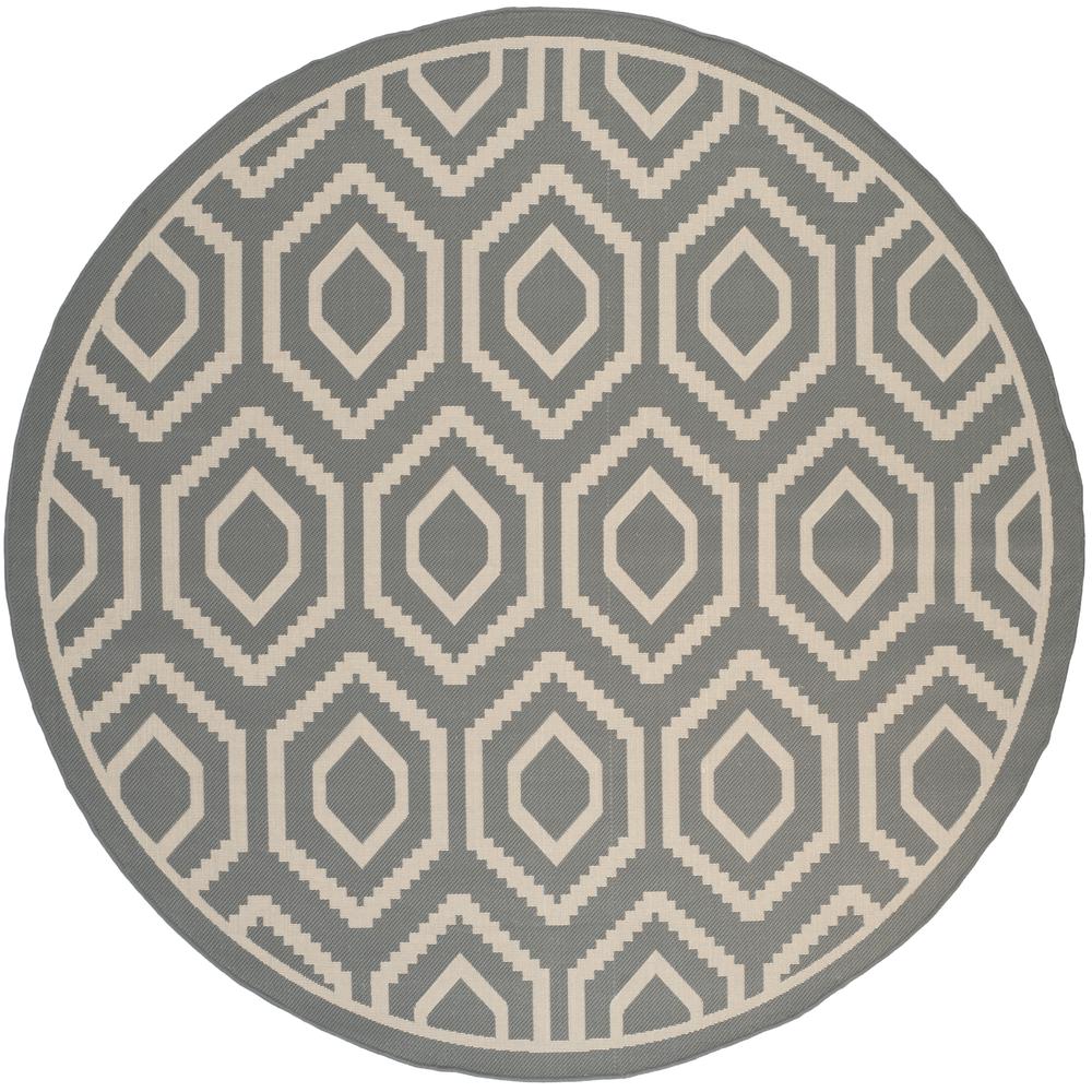 COURTYARD, ANTHRACITE / BEIGE, 7'-10" X 7'-10" Round, Area Rug, CY6902-246-8R. Picture 1