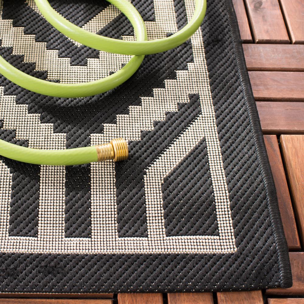 COURTYARD, BLACK / BEIGE, 5'-3" X 7'-7", Area Rug, CY6902-266-5. Picture 2