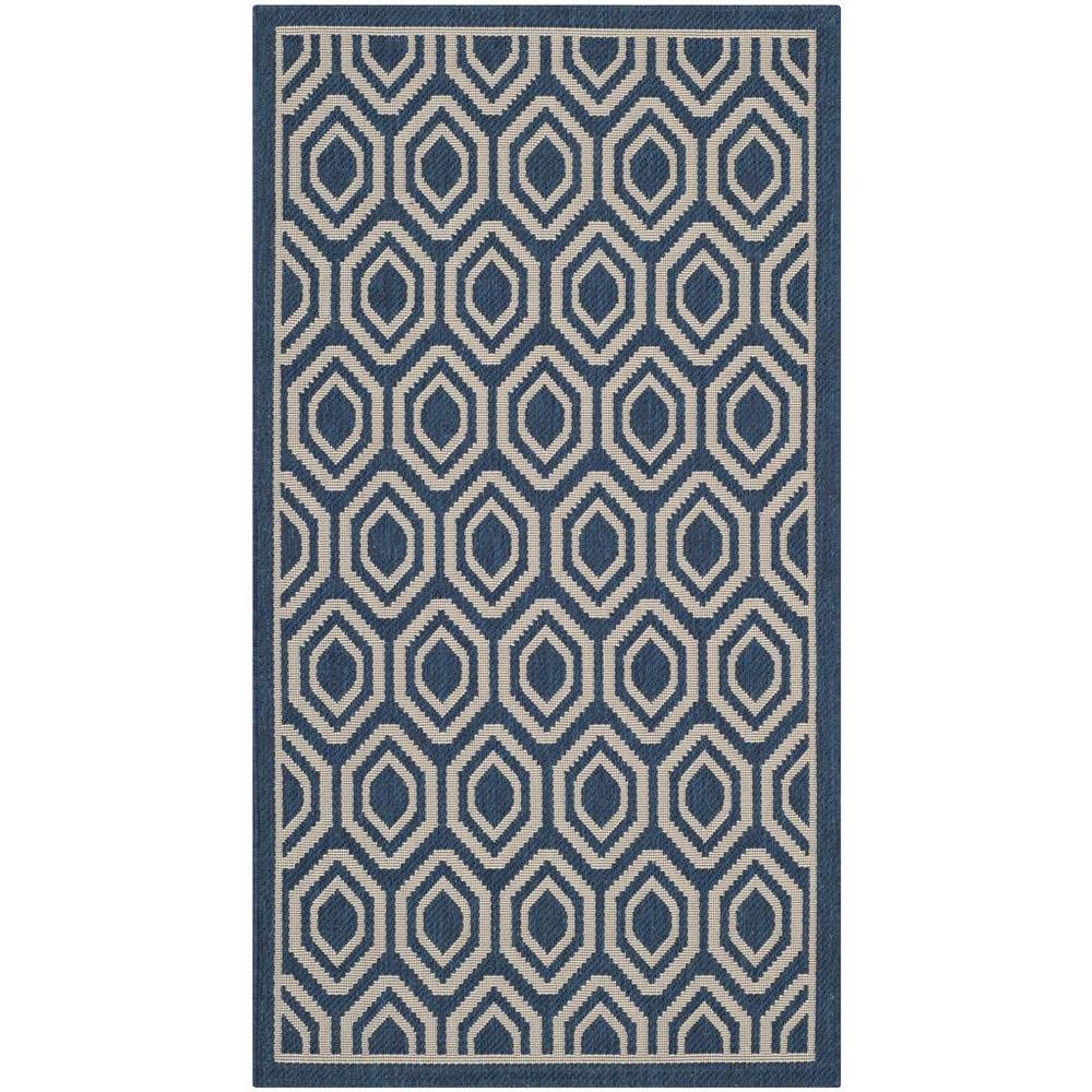 COURTYARD, NAVY / BEIGE, 2'-7" X 5', Area Rug, CY6902-268-3. Picture 1